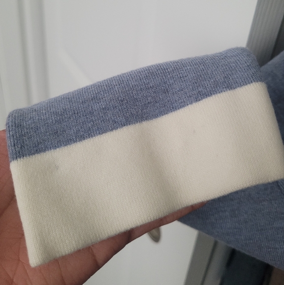 Sandro Polo Collar Knit Top Long Sleeve Contrasting Short Cardigan Top Size 1 - Picture 11 of 11